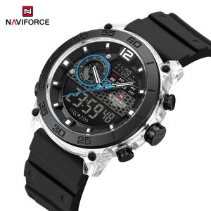 NAVIFORCE Original Watch for Men Double Display 50m Waterproof Seiko Movement Multifunction Watch with Small Dial Luminous Date Watches NF6104