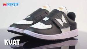Sepatu Anak Laki & Perempuan Sekolah Casual Original Premium Import Lokal Wins Low Black Hitam
