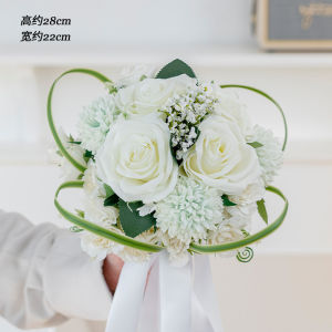 Design Original Bridal Bouquet Wedding Bridal Party Photography Props Flowers License Floral Artificial Rose Bouquet