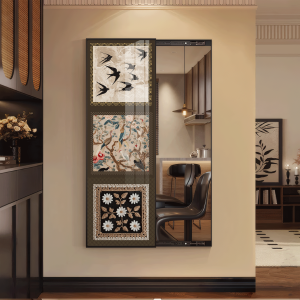 YIBIYIHUA | Hidden Sliding Full-length Mirror with Hat Rack