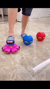 Kids Flat Throw Disc Ball Flying UFO Magic Balls with For Childrens Toy Balls Boy Girl Outdoor Sports Toys Gift Flat Ball