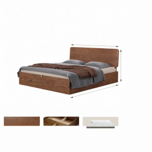 DONGMU | Solid Wood Storage Bed 1.5m