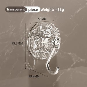 youqin | Suction Cup Hook Bathroom Door Wall Mountable Strong Adhesive Traceless