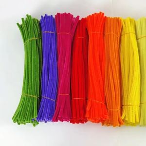 100Pcs Kawat Bulu Mercy Mainan Anak Craft Diy Kerajinan Tangan Pipe Cleaner 18