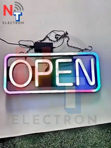 ป้ายไฟ LED OPEN ปรับจังหวะไฟได้ มาพร้อมรีโมท ป้ายไฟร้านค้า สีรุ้ง สว่างชัด ประหยัดไฟ ดีไซน์ทันสมัย