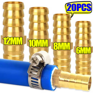 ข้อต่อทองเหลือง20ชิ้นข้อต่อเจดีย์คู่ท่อน้ำเจดีย์ทองแดงเชื่อมต่ออะแดปเตอร์เชื่อมต่อตรงท่อน้ำพอดีอะแดปเตอร์ชลประทานสวน