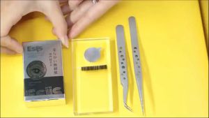 2Pcs Tweezers Nagaraku Pinset Sambung Bulumata Eyelash Extension Korea- Pinset /tweezer nagaraku bolong-bolong Pinset Penjepit Lurus dan Bengkok untuk Eyelash Extension / Pinset Nagaraku Tweezer Bolong For bulu mata Stainless / Pinset Tweezer For Nail Art