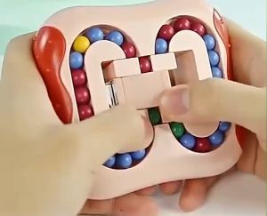 Magic Cube Fidget Spinner Toy Rotating for Kids Gyro Fingertip Hamburger Bean IQ Game