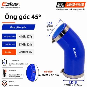 Ống Nối Silicon Màu Xanh Dương Cho Bộ Tản Nhiệt Ô Tô Khớp Nối 45 Độ Bộ Giảm Tốc Đầu Nối Đa Năng Ống Gel Silica