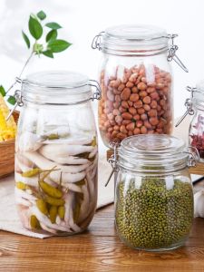 Glass Sealed Storage Jar Food Grade Kitchen Coffee Vinegar Multi Function Storage Vacuum Cover Home Use Kimchi Jar