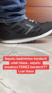 Femez Lite Berlin Sepatu Sneakers Pria / Bigsize 39-48 Hitam Putih hitam Polos Casual Joging Sekolah