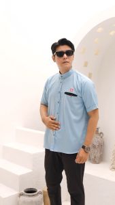 Safastok Kemeja Muslim Pria/Baju Muslim Ayah Anak Couple/Kemko Kopel Motif Polos Terbaru..