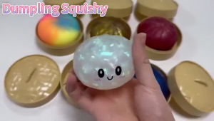 2026 New Cute Realistic Glitter Dumpling Squishy Fidget Toy Slow Rising Soft Squeeze ASMR Stress Relief Office Anxiety Toy Perfect Kids Gift & Party Favor for Kids & Adults