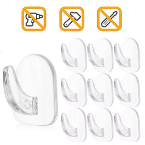 Transparent Mini Small Hooks Household Load-bearing Adhesive Hooks Without Punching Kitchen Waterproof Hook Multifunctional Hook