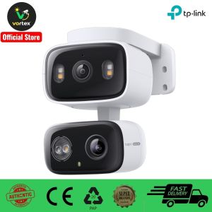 TP-Link Tapo C246D 2K 3MP Dual Lens Indoor/Outdoor Pan/Tilt Smart Security CCTV Camera | Full Color Night Vision | Free AI Detection | Weatherproof
