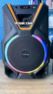 Advance Speaker NEW KS-821 Free 2 Mic Speaker Bluetooth Portable 8 inch