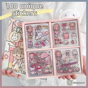 mengto studio | Unique Waterproof Cartoon Cute Stickers 100pcs