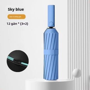 Ô Dù Nam Công Sở 60 Nan Gia Cố Bền Chắc Chống Gió Chống Tia UV Tự Động Hoàn Toàn Hình Tròn Chất Liệu Kim Loại Dùng Cho Những Ngày Nắng.