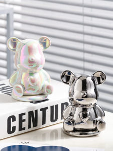 กล่องไม้จิ้มฟันเซรามิกลายหมีน้อยกล่องไม้จิ้มฟันระดับสูงสุดหรูไอเดียสร้างสรรค์มีเอกลักษณ์ส่วนตัวสำหรับใช้ในบ้านกล่องเก็บสำลีก้าน