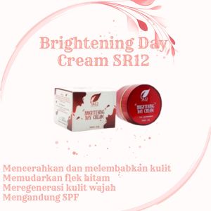 Krim Pencerah Wajah Untuk Flek Hitam Bekas Jerawat Dan Wajah Kusam Brightening Cream SR12 Herbal BPOM