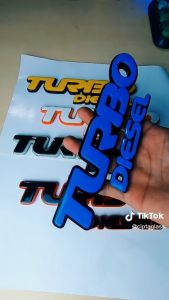 EMBLEM MOBIL TURBO DIESEL & AKSESORIS EKSTERIOR