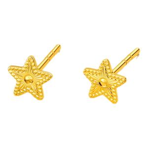 Shining Star Design 5G Gold Earrings