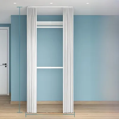 Simple Metal Steel Frame Open-Style Bedroom Wardrobe Durable Home Use Small Space DIY Coat Closet Modern Minimalist Design
