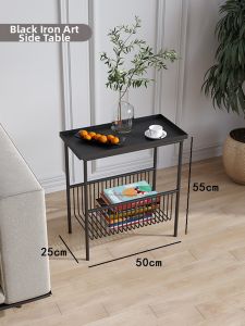Luxurious Bedside Cabinet and Coat Rack Integrated Iron Coat Stand