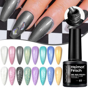 Sơn Móng Tay Dạng Gel Aurora Rainbow Shimmer Mermaid 0.24oz Màu Trắng Hồng Tím Công Thức Acrylate Copolymer