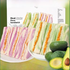 Avocado Strawberry Ice Cream Sandwich Bread Rainbow Core Toast Breakfast Snack Small Treats Meat Loaf Buttered Toasts