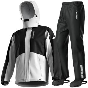MOTOWOLF | All-Weather Motorbike Raincoat Set Separate Jacket Pants