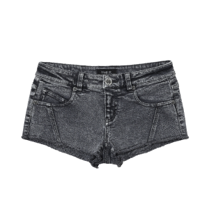 SMFK | Retro Tight Denim Shorts Frayed Hem Elastic