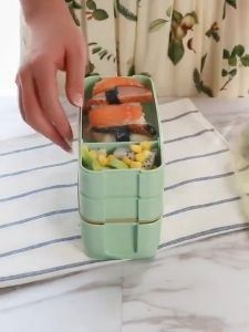 3 Layers Wheat Straw Lunch Box: A Sustainable & Stylish Choice