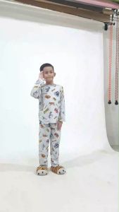 Kiminori ZURA.PP Setelan Baju Tidur Anak Lengan Panjang