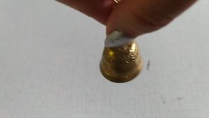 กระดิ่งทองเหลือง ขนาดกว้าง 2.5 ซม. กระดิ่ง ห้อยแต่งบ้านสวยๆ แพ็ค 100 ลูก