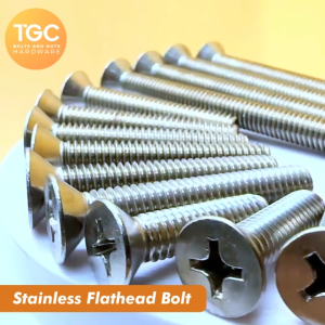 TGC 50PCS M3 x 6~40MM SS Flathead Phillips Drive / SUS Countersunk JF Bolt / Stainless Flat Head Machine Bolt (3MM)