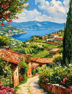 Kayou | Jigsaw Puzzles 500/1000 PCS Adults Seaside Town Home Puzzle Stress Relief Entertainment Toys Landscape Puzzles Festival Gift