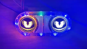 12-24 Volt Lampu Rem Truk Mobil Motor Pickup Truk Model Mata Devil RGB Senja