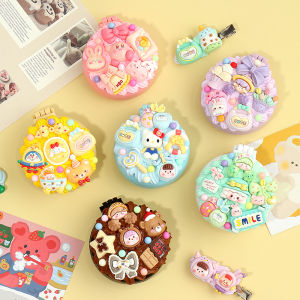 Creative Portable Folding Airbag Comb Mini Cute Cartoon Circle Comb DIY Air Cushion Comb Korean Style Hairdressing Tool