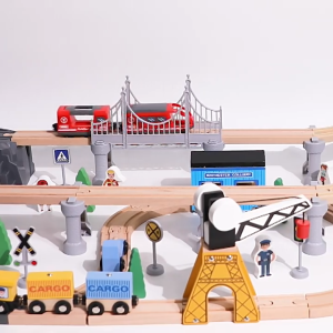 Toy Train Track Set Railway with Bridge & Accessories for Kids (3 Variations) –Perfect Gift for Boys and Girls