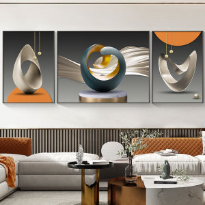 YUANSHU | Luxurious Modern Minimalist Sofa Background Wall Triptych