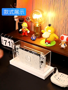 ฝาครอบกันฝุ่น สีโปร่งใส Nintendo Switch OLED V1/V2 กันฝุ่น กล่องอะคริลิค กรอบ อะคริลิค กล่องอคริลิค มีอยู่ ที่ตั้งไฟRGB Dock
