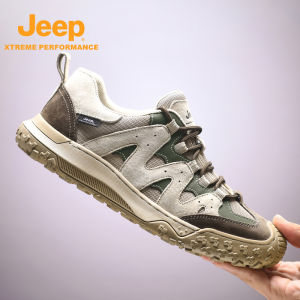Jeep | Jeep Mens Outdoor Hiking Shoes Anti-slip Wear-resistant Climbing Shoes New Breathable Mesh Surface Shoes Camping Casual Shoes