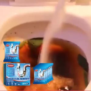 6 Pack 184g Fast Acting Drain Cleaner Powder Kitchen Sink and Toilet Pipe Unclogger Hair and Grease Remover Odor Eliminator