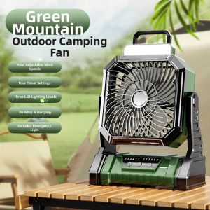 Portable Hanging Camping Fan with Light Long Battery Life USB Powered