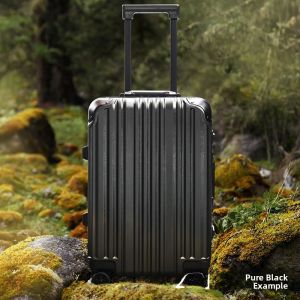 Hinomoto Aluminum Frame Luggage Carry-On Suitcase Business Pure Color Pull Rod Travel Bag for Men And Women 20 Inch