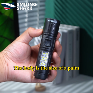 Mỉm cười cá mập sd5374 Đèn pin Led siêu sáng M60 với lõi ngô Đèn Cắm Trại 7mode đỏ trắng ánh sáng Type-C Đèn pin sạc được ánh sáng chiếu sáng ngoài trời chống nước