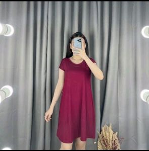 Aliyah Fashion| Dress Mola 975 | Dress wanita polos casual Midi