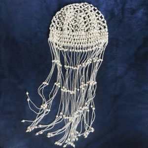 หมวกโบว์ลูกปัดลูกไม้ทำมือสไตล์หวานน่ารัก หมวกทรงกลม หมวกเดินเล่นกลางแจ้ง ฤดูใบไม้ผลิ ฤดูใบไม้ร่วง ฤดูหนาว ฤดูร้อน หมวกเด็ก