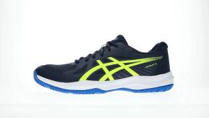ASICS Men UPCOURT 6 Indoor Court Shoes in Midnight/Safety Yellow
